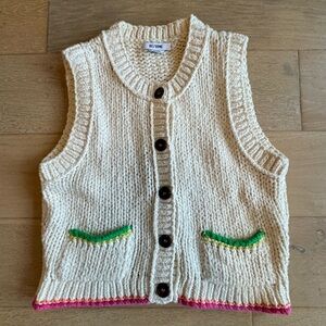 RE/DONE 90s Knit Cardigan Vest - Size Large